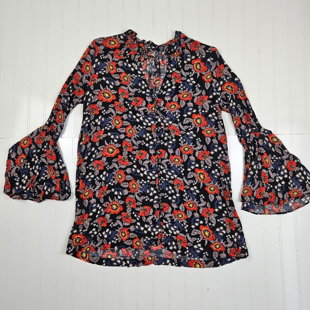 Free People Magic Mystery Floral Tunic Top